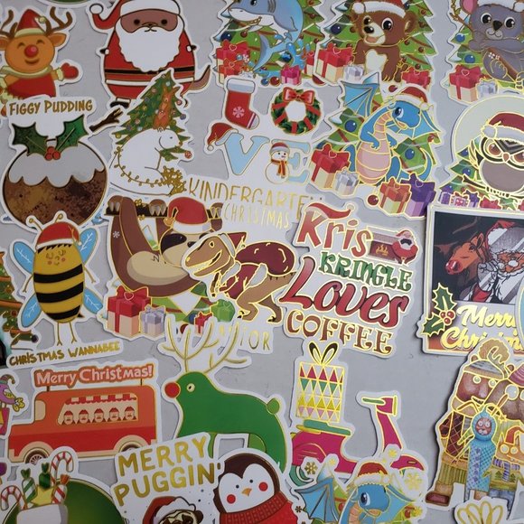 Christmas stickers waterproof 50 pkx3 - Picture 5 of 10